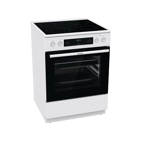 Gorenje GECS6C70WPA fehér, szabadonálló, kerámialapos, elektromos, főzőzóna: 4, sütő:71L, grill, tűzhely