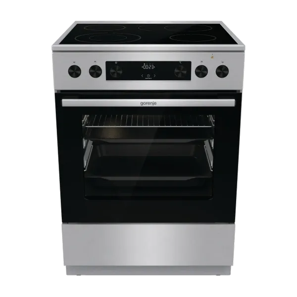 Gorenje GECS6C70XPA inox-fekete, szabdonálló, kerámialapos, főzőzóna:4, sütőtér:71L, tűzhely