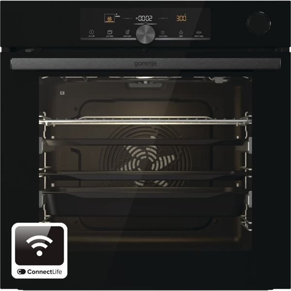 Gorenje BPSA6747A08BGWI fekete, beépíthető, sütőtér: 77L, grill, légkeverés, sütő
