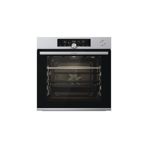 Gorenje BSA6747A04X inox, beépíthető, sütőtér: 77L, grill, légkeverés, hidrolitikus, sütő