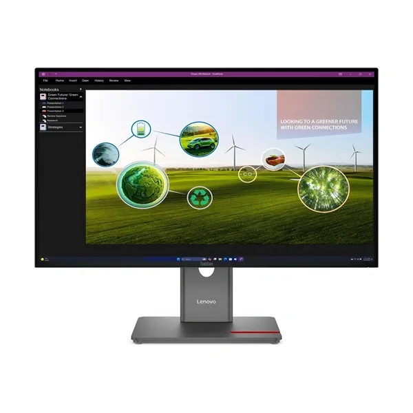 Lenovo 27" ThinkVision P27Q-40 FHD IPS DP/HDMI/VGA/USB-C/USB fekete monitor
