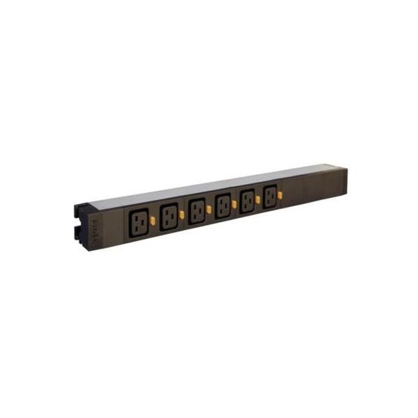 Legrand 646807 19"/1U PDU elosztósor 16A 6xC19 reteszelhető aljzat bekötőkapcsos kábel nélkül