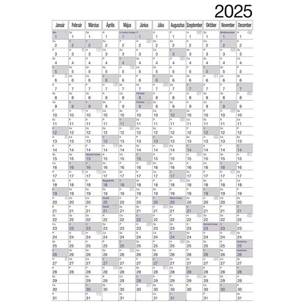 Realsystem 2026 6051-00 álló/fekvő plakátnaptár