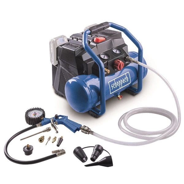 Scheppach C-ACT160/6-X 6 l, IXES 20 V (akku és töltő nélkül) akkus olajmentes kompresszor