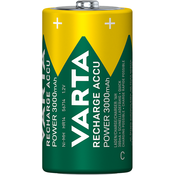 Varta 56714101412 Power bébi C 3000mAh akkumulátor 2db/csomag (műanyagmentes csomagolás)