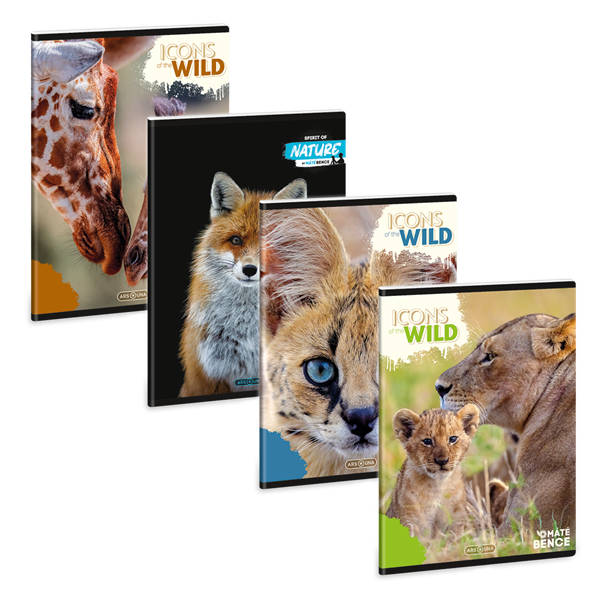 Ars Una  Icons of the Wild 25 (5492) A5 extra kapcsos kockás füzet