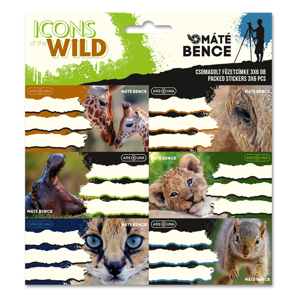 Ars Una Icons of the Wild 25 (5492) 3x6 db füzetcímke