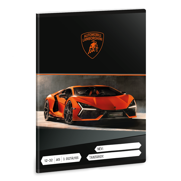 Ars Una Lamborghini 25 (5446) A5 12-32 3. osztályos vonalas füzet