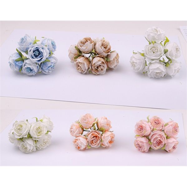 IRIS dekor rózsa 6 féle szín 4cm