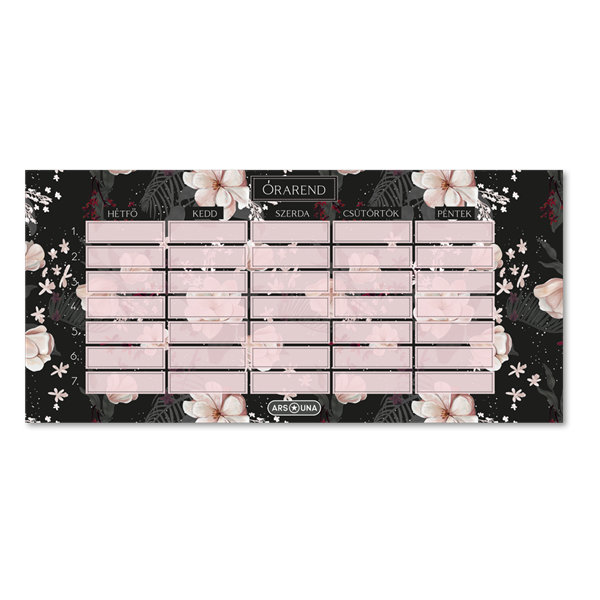 Ars Una Flowery Black 24 (5374) egylapos órarend
