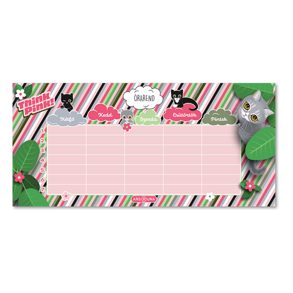 Ars Una Think-Pink 25 (5462) 1 lapos órarend