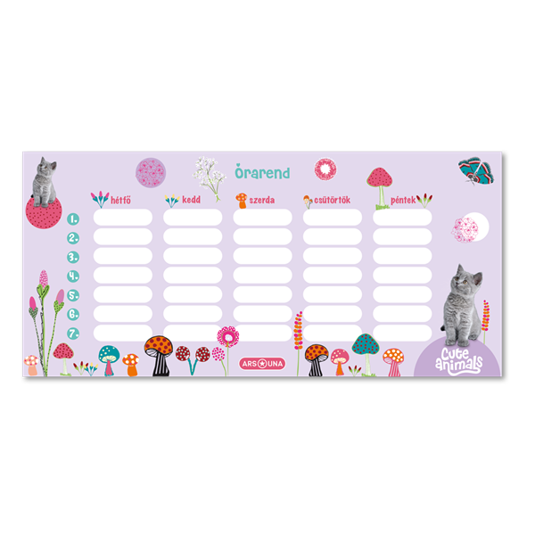 Ars Una Cute Animals-Kitten 24 (5368) egylapos órarend
