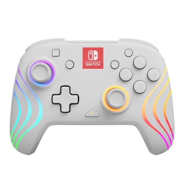 PDP 500-238-WH Afterglow Wave Nintendo Switch/Switch 2 vezeték nélküli RGB LED Lighting fehér kontroller