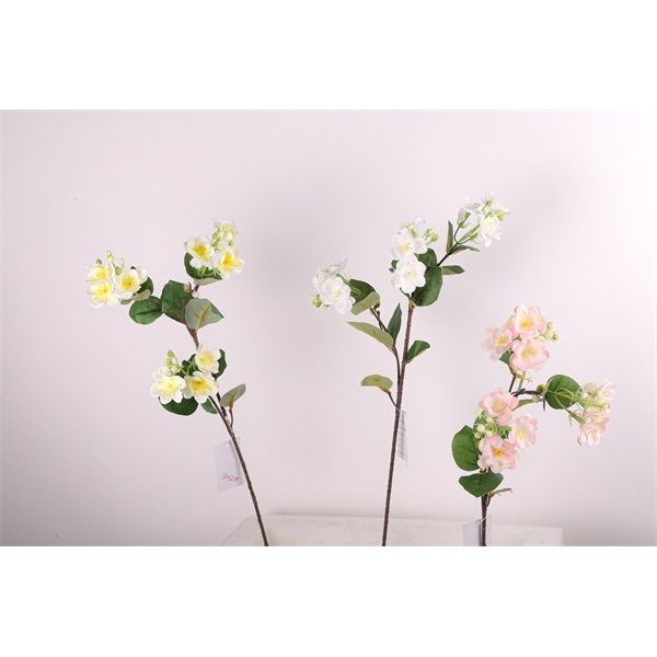 IRIS virágos dekor 9 virággal 3 féle szín 61cm