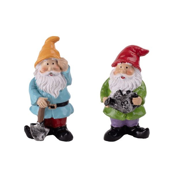 IRIS dekor műgyanta kertitörpe x2 kék/zöld 7,3cm