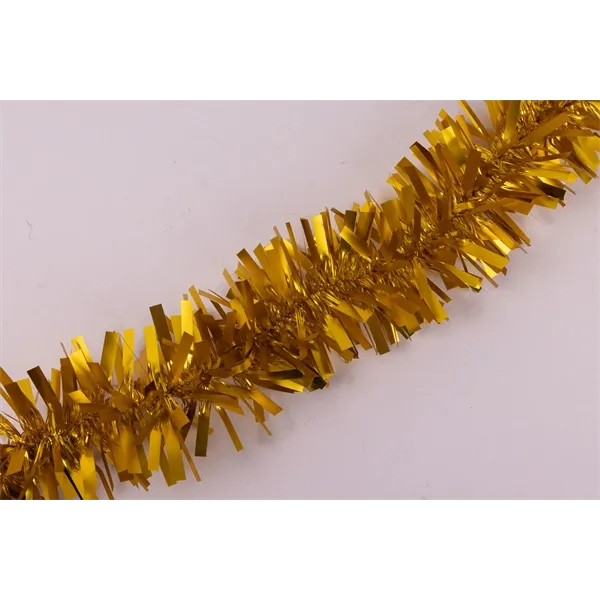 IRIS karácsonyi boa, széles lap, matt arany 9cm x 2m