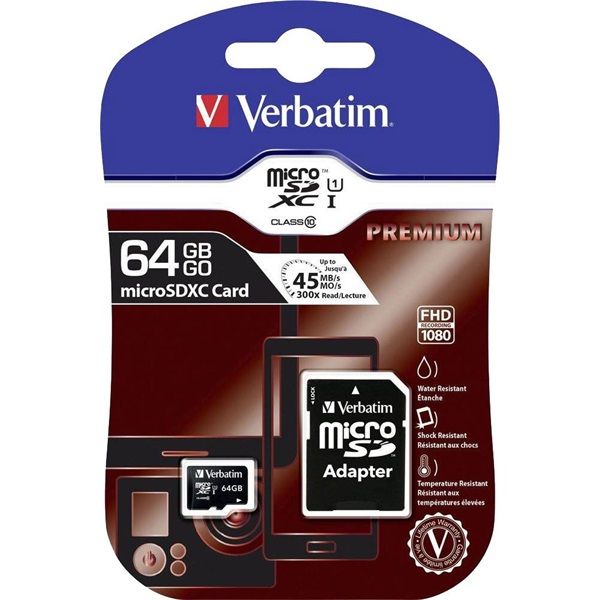 Verbatim 44084 SDXC 64GB U1 Class 10 micro memóriakártya