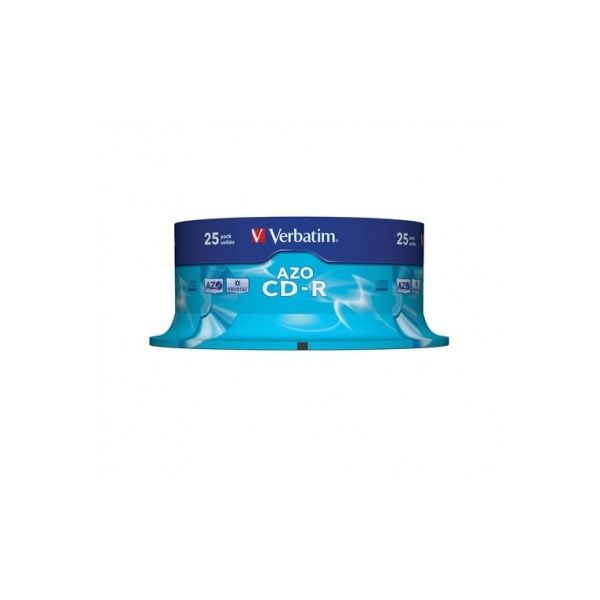 VERBATIM 43352 CD-R 700MB/52x/crystal ezüst írható felület/egyszer írható CD 25db/csomag