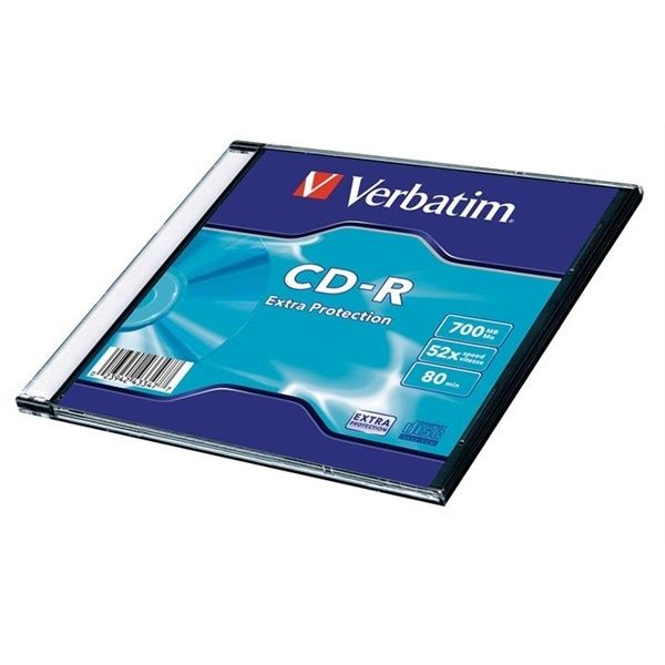 Verbatim 43347 CD-R 700MB/52x/extra protection írható felület/egyszer írható CD 1db (műanyag tokos)