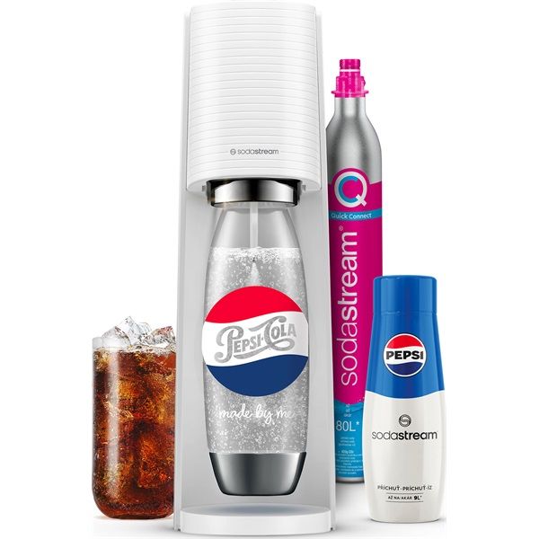 Sodastream SM  Terra White Pepsi megapack szódagép+patron+szénsavasító palack+Pepsi italkoncentrátum