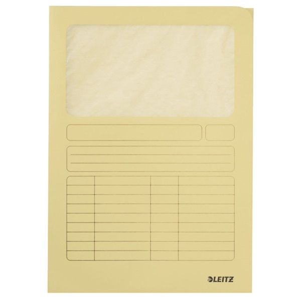 Leitz A4 ablakos karton sárga mappa
