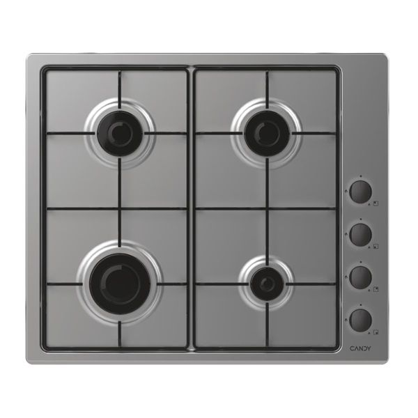 Candy CHW6LBX inox, beépíthető, gáz, főzőzóna: 4, beépíthető méret: 56cm, főzőlap