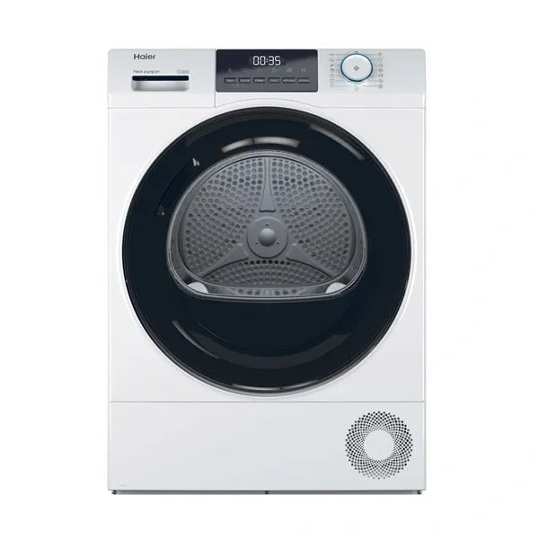 Haier HD80-E929E-S fehér-fekete, 8kg, hőszivattyús szárítógép