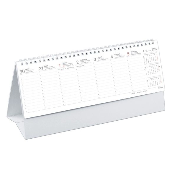 Kalendart 2026 T065 álló papír asztali naptár