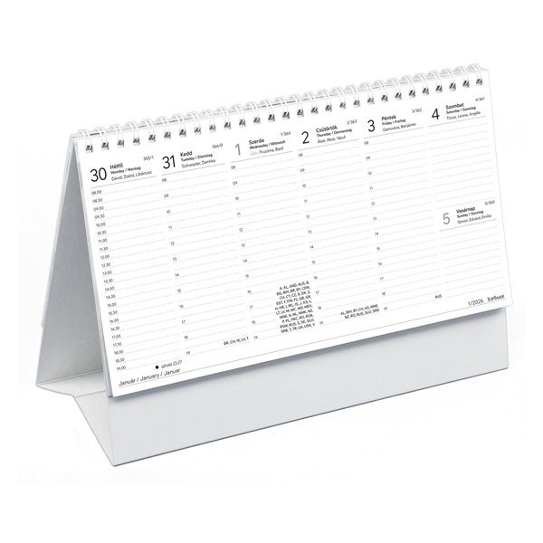 Kalendart 2026 T055 álló papír asztali naptár