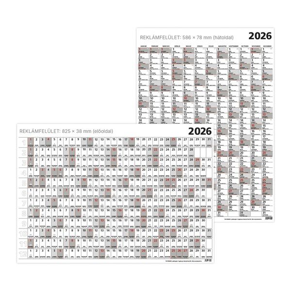 Kalendart 2026 T100 Terminus B1 plakátnaptár