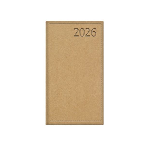 Kalendart Traditional 2026 T035 bézs heti beosztású álló zsebnaptár