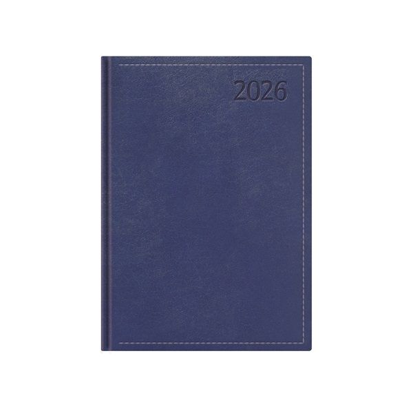 Kalendart Traditional 2026 T021 A5 napi beosztású kék határidőnapló