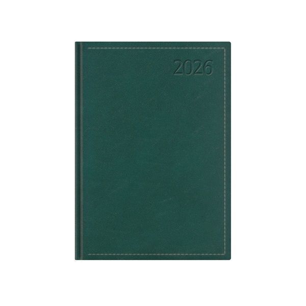 Kalendart Traditional 2026 T015 A5 heti beosztású zöld határidőnapló