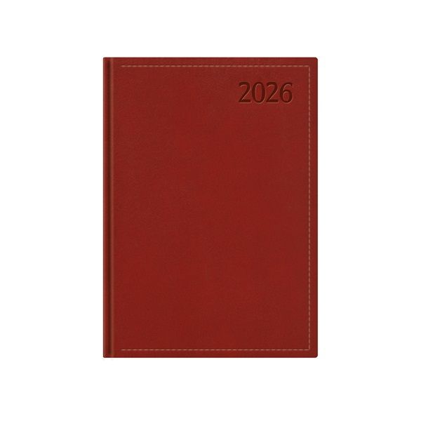 Kalendart Traditional 2026 T015 A5 heti beosztású bordó határidőnapló