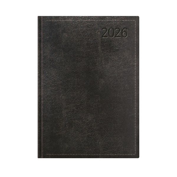 Kalendart Traditional 2026 T011 B5 heti beosztású fekete határidőnapló