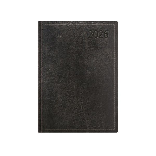 Kalendart Traditional 2026 T015 A5 heti beosztású fekete határidőnapló