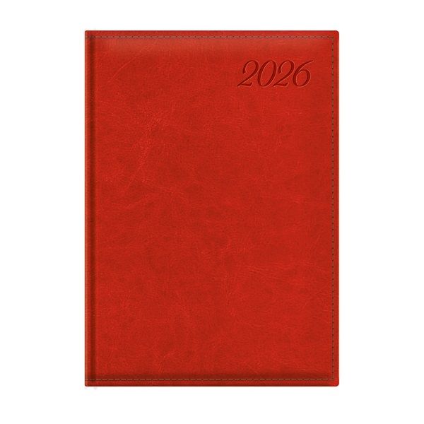 Kalendart Image 2026 I020 B5 napi beosztású piros határidőnapló