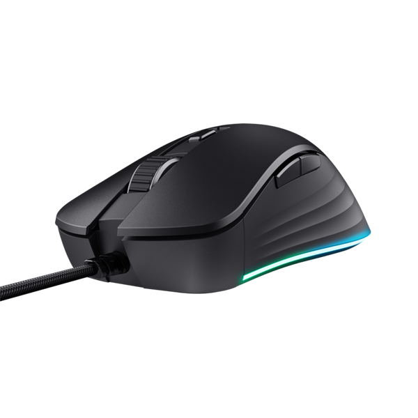 Trust GXT924 Ybar+ vezetékes fekete gamer egér