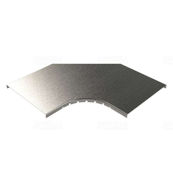 Basor 2/1430 TCPERC 100 GS vízszintes 90° szalaghorganyzott acél 100mm kábeltálca irányváltó idom fedél