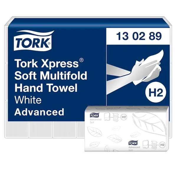 Tork 130289  Xpress Advanced H2 21 db-os fehér soft multifold kéztörlő