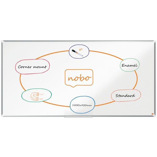 Nobo Premium Plus 180x90cm zománcozott mágneses fehértábla