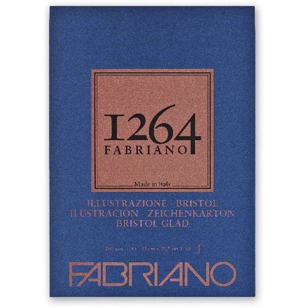Fabriano 1264 Bristol 200g A4 50lapos ragasztott rajztömb