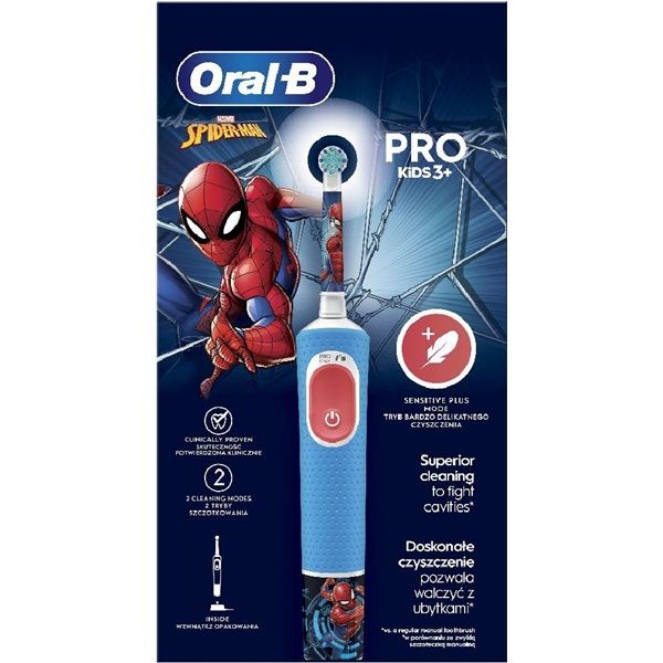 Oral-B D103 Vitality PRO Sipderman gyerek elektromos fogkefe