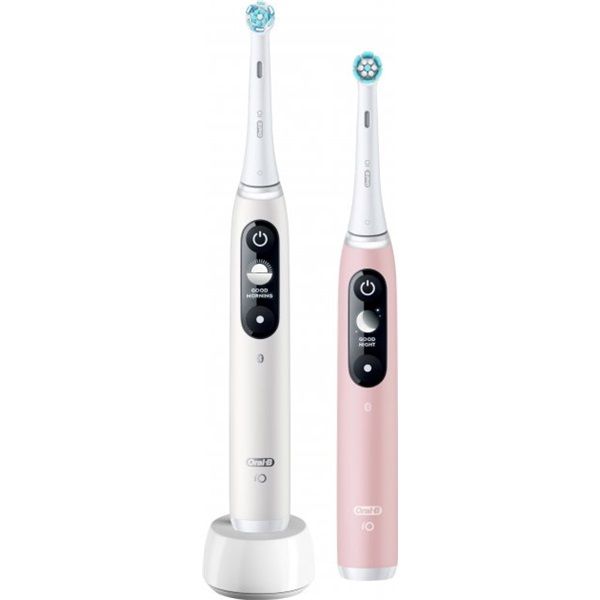 Oral-B iO Series 6 2 db-os fehér+rózsaszín elektromos fogkefe szett