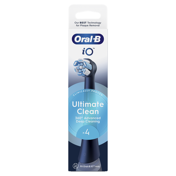 Oral-B iO Ultimate Clean Black 4 db-os fogkefefej szett - új