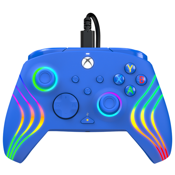 PDP 049-024-BL Afterglow Wave Xbox Series X|S/Xbox One/PC vezetékes RGB LED kék kontroller
