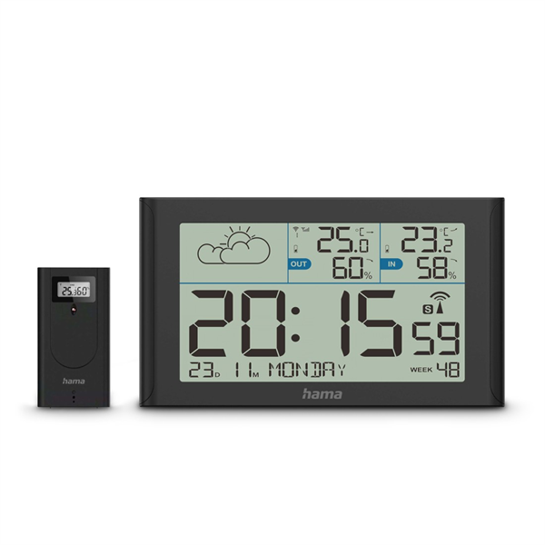 Hama 00222216 SYLT kültéri/beltéri fekete dőjárás állomás