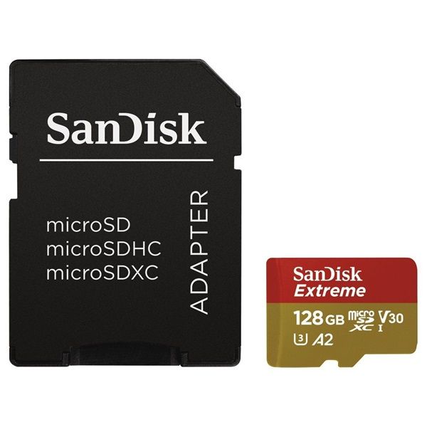 Sandisk 00121586 128GB SD micro Extreme (SDXC Class 10 UHS-I U3) memóriakártya