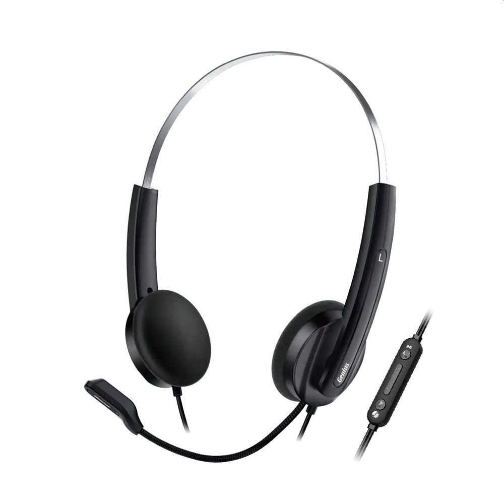 Genius HS-220U USB-C fekete headset Copilot gombbal
