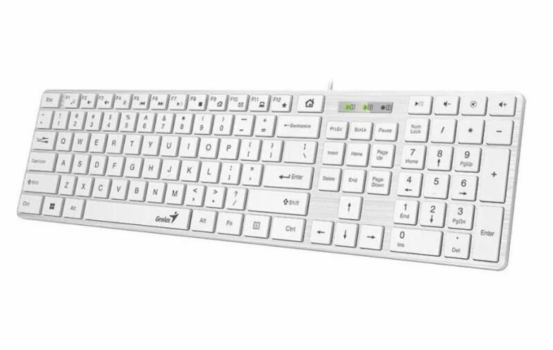 Genius Slimstar 126 USB fehér billentyűzet